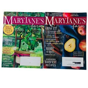 Mary Janes Farm Magazine Lot of 2 August - Octobter 2019 Summer Magic Nesting